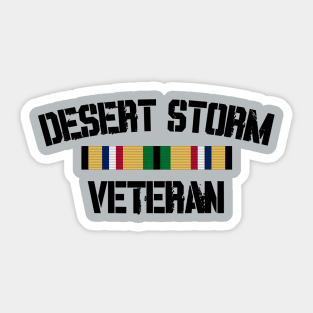 Desert Storm Veteran Pride Cat Gulf War Service Ribbon Sticker